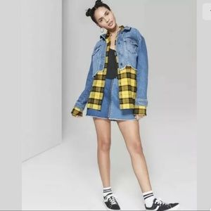 Wild Fable Cropped Denim Jacket Size M Blue #K29